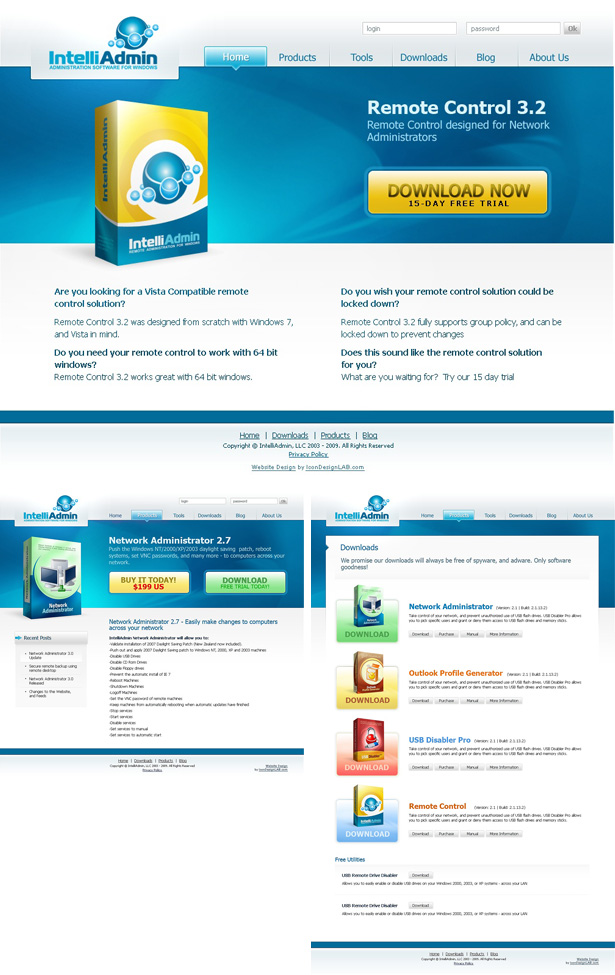Иконки для программы Website Design for IntelliAdmin