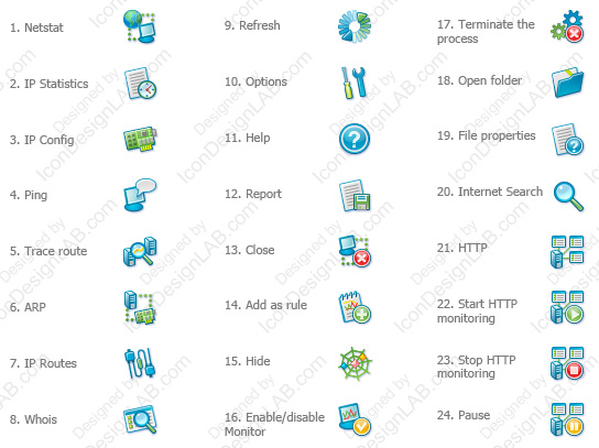 Иконки для программы NetStat Agent