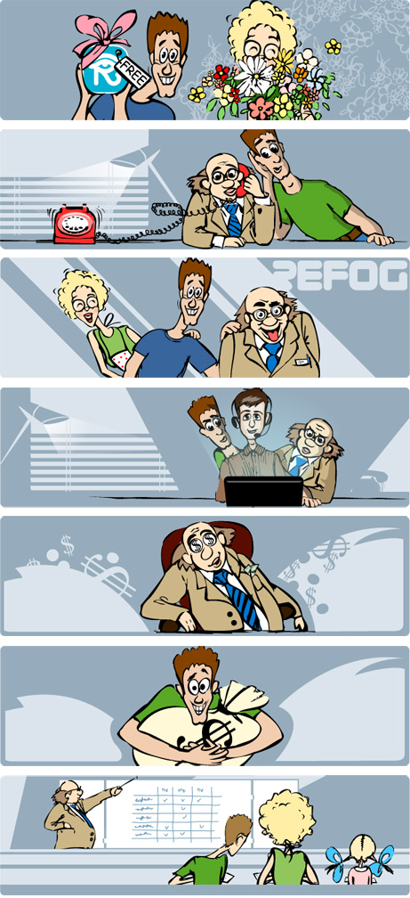 Set of illustrations for Refog.com