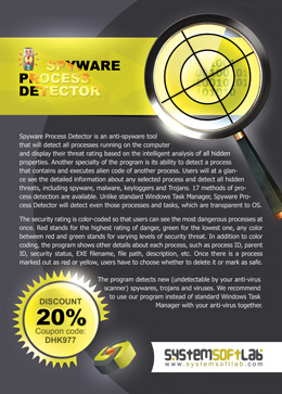 Ad for Spyware Process Detector